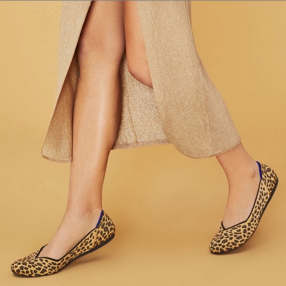 Rothy’s Authentic The Flat Round Toe retired print animal print flats